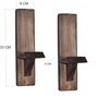 Hanah Home Raf248 Estantería de Pared de Madera de Abeto, Nogal (2 piezas)